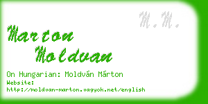 marton moldvan business card